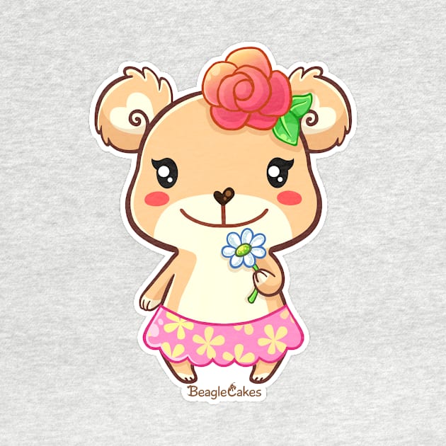 Kawaii Spring Time Flower Bear by magsterarts